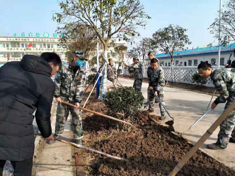 冬日暖陽 師生互動 創建最美校園